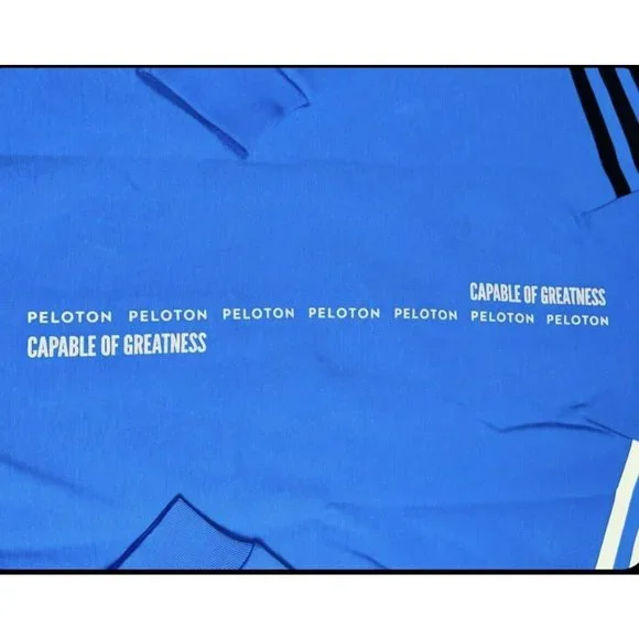New Men's Size XL Adidas x Peloton FullZip Hoodie Jacket HG1525 Blue - Picture 6 of 7